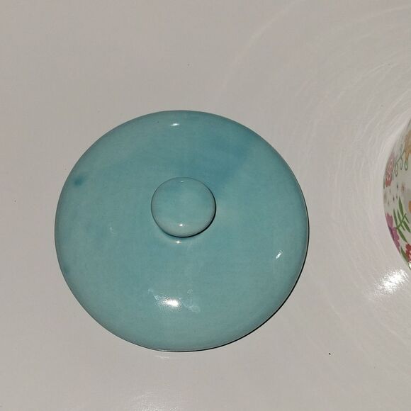 Orly Maison New York Floral Lidded Ceramic Canister Jar Boho Retro Cottage - Picture 6 of 8